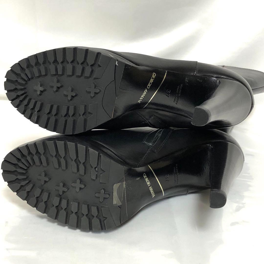 ジョルジオアルマーニ*37*レザーブーツ/革靴*黒/ブラック*