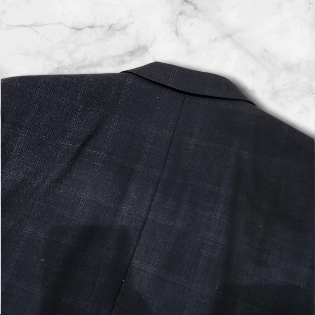 Aquascutum スーツ セットアップ ダークグレー チェック 大きいサイズ