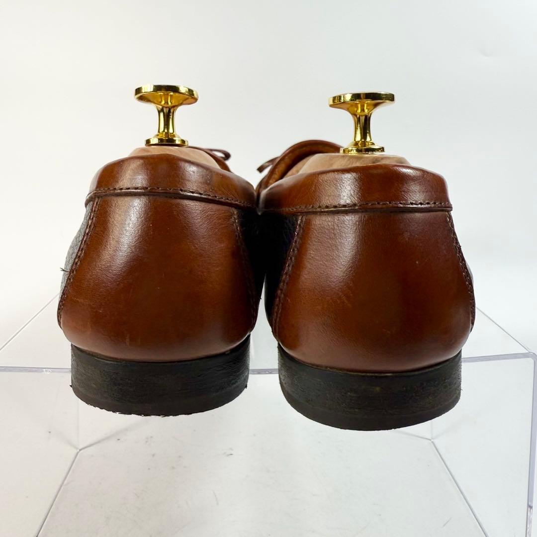 ジョンストン＆マーフィー　タッセル ローファー(8)革靴　イタリア製　フリンジ