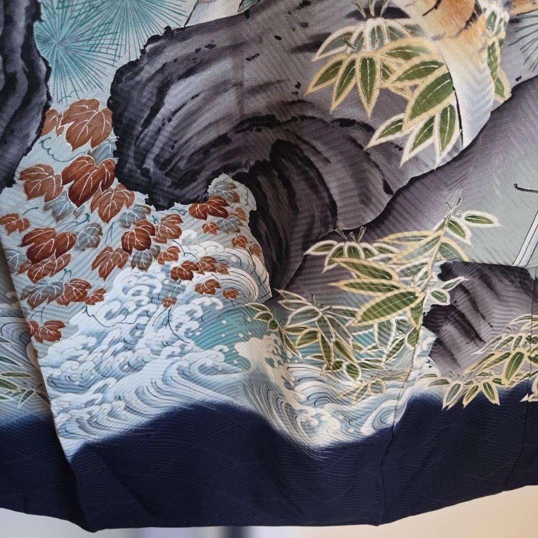 No32　正絹　男の子お祝い着物　長襦袢付き　産着　七五三