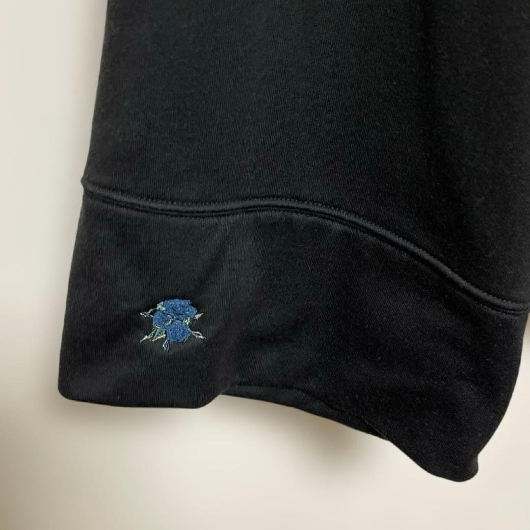 Ado×HARE　サイドレースアップシシュウスウェット　ブラック　刺繍