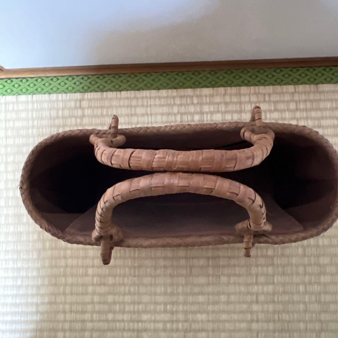 ★極美品★　山葡萄　かごバッグ網代編