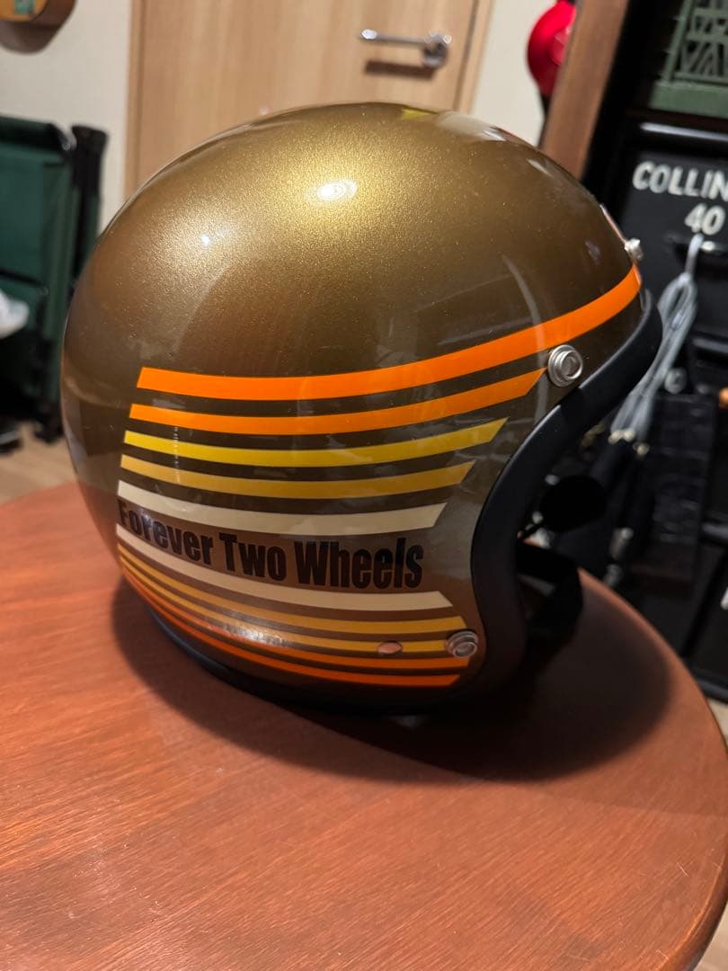 TT&CO. ゴールド ストライプ ジェットヘルメット
