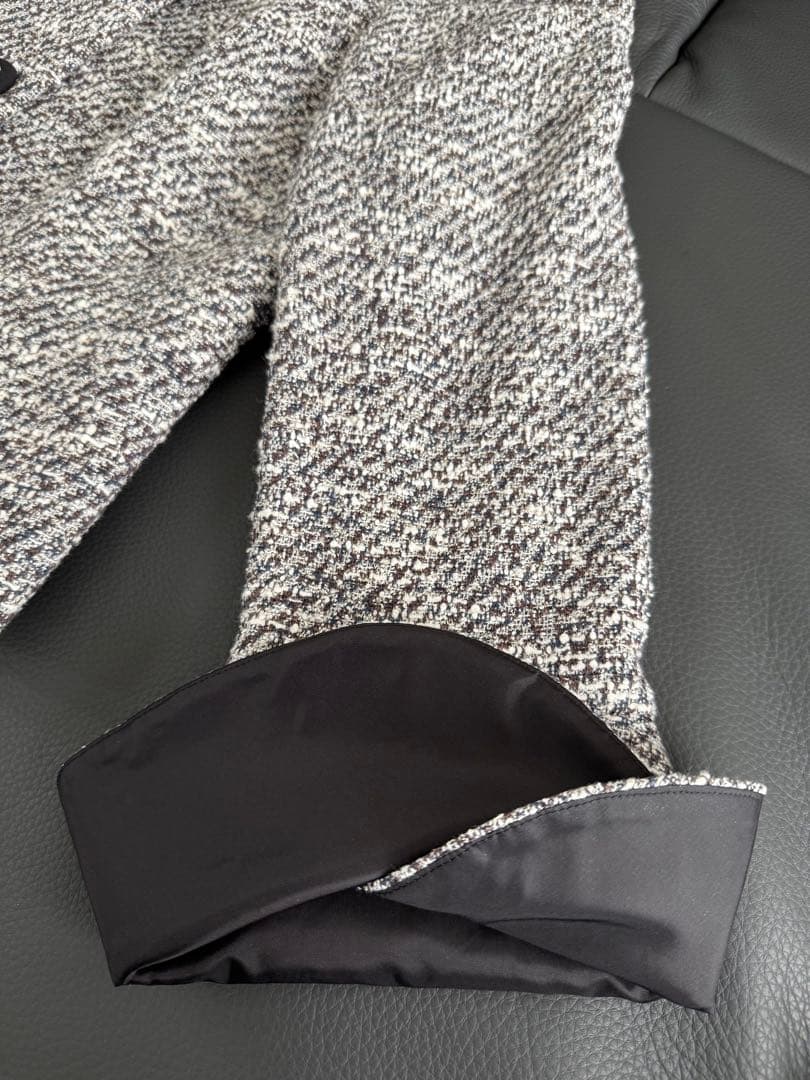 エムズグレイシー　M　テーラードジャケット 黒と白のツイード