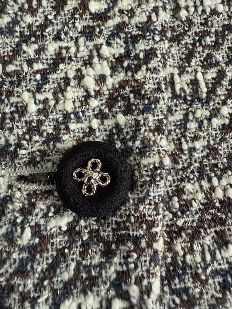 エムズグレイシー　M　テーラードジャケット 黒と白のツイード