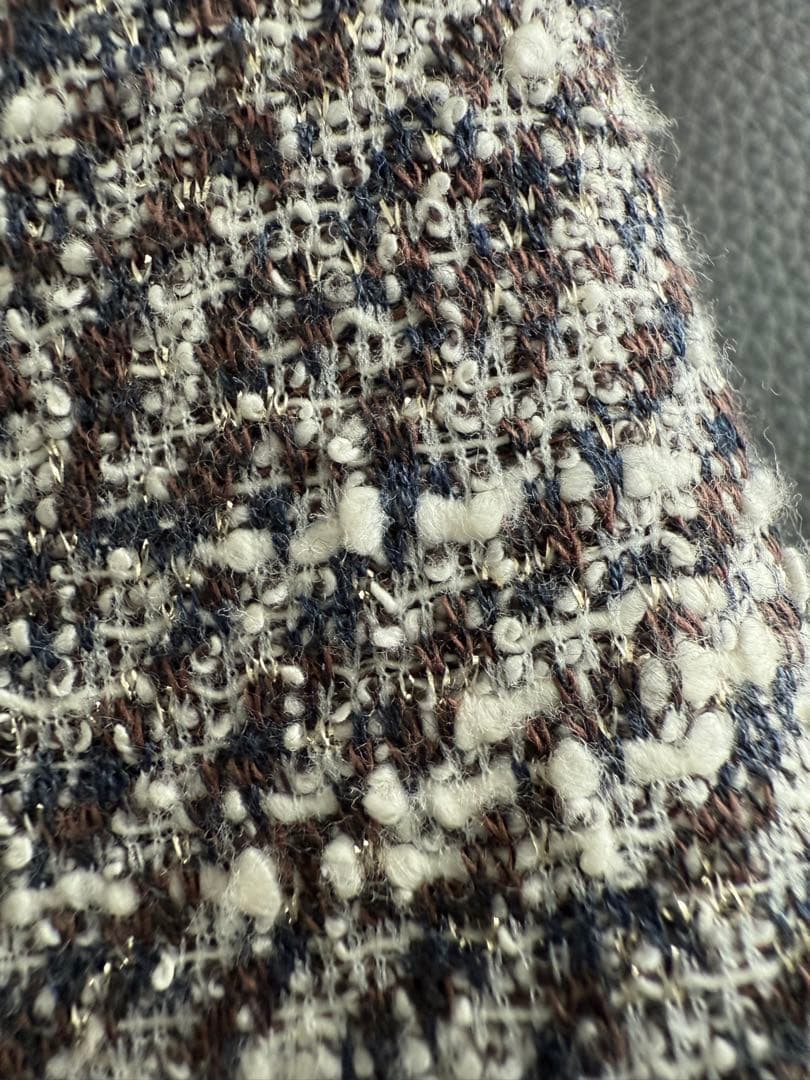 エムズグレイシー　M　テーラードジャケット 黒と白のツイード