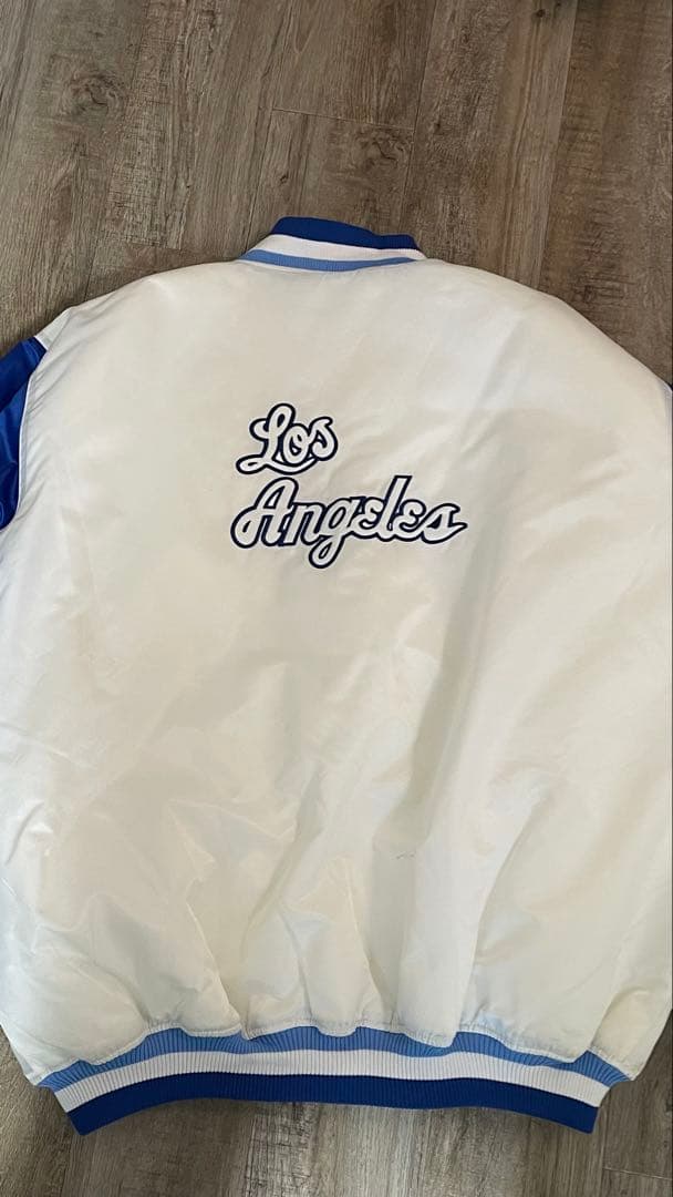 LAKERS スタジャン majesty ホワイト/ブルー