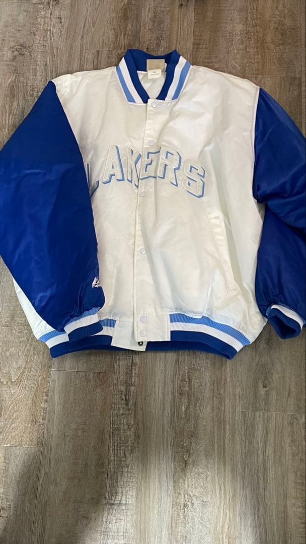 LAKERS スタジャン majesty ホワイト/ブルー
