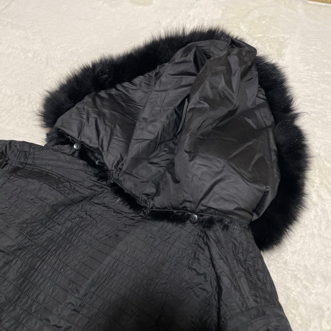 ハイセンス　リバーシブル ブラックファーコート L ブルーフォックス　ブラック