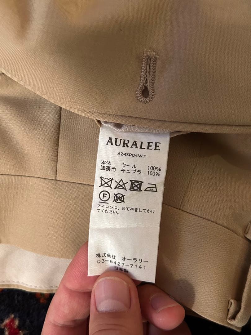 【AURALEE】24年春夏/スラックス/size4