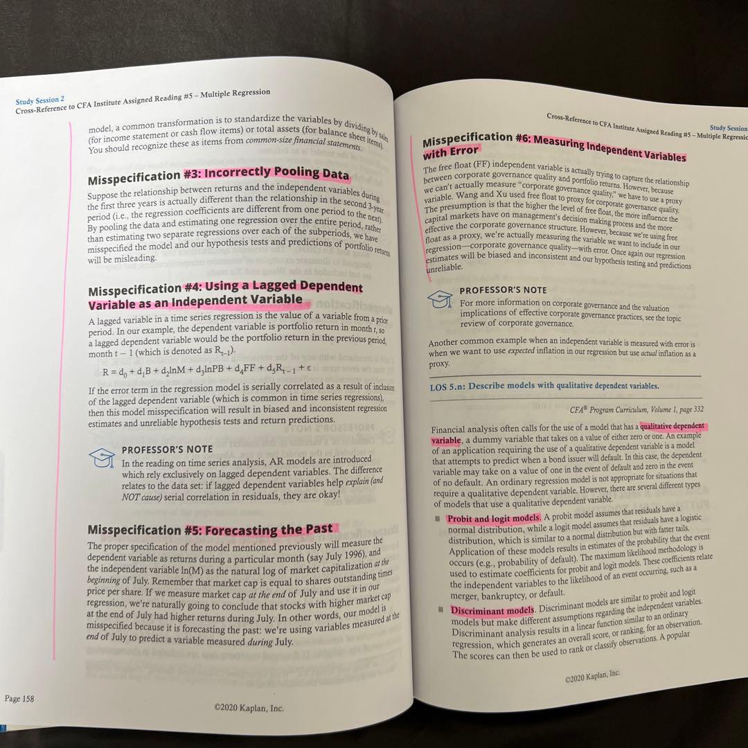 語学・辞書・学習参考書 CFA level2 schweser notes