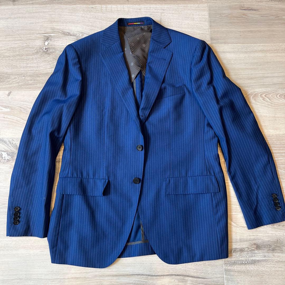 ネイビー ストライプ スーツ REDA製生地
