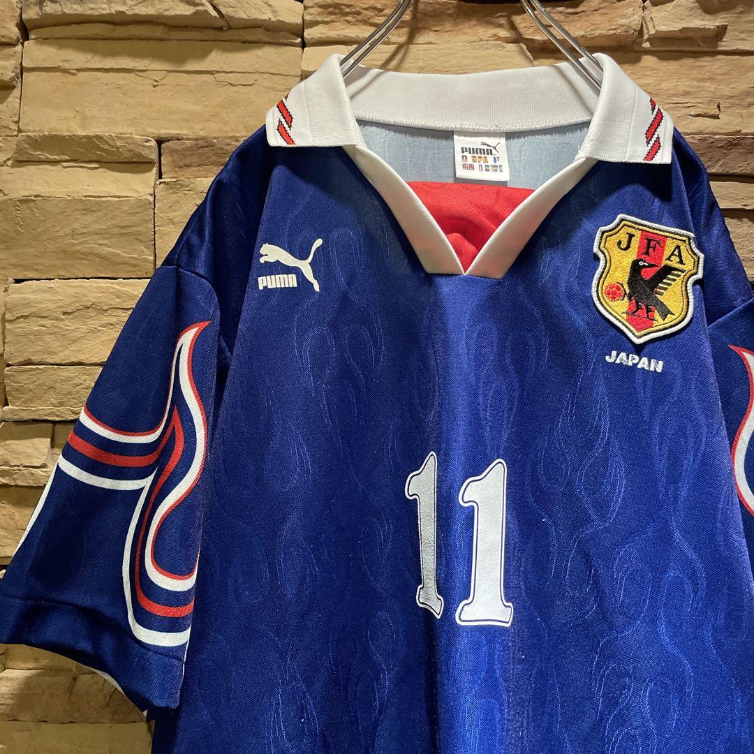 【正規品】PUMA×日本代表/炎/#11三浦知良/キングカズ/ユニフォーム/L