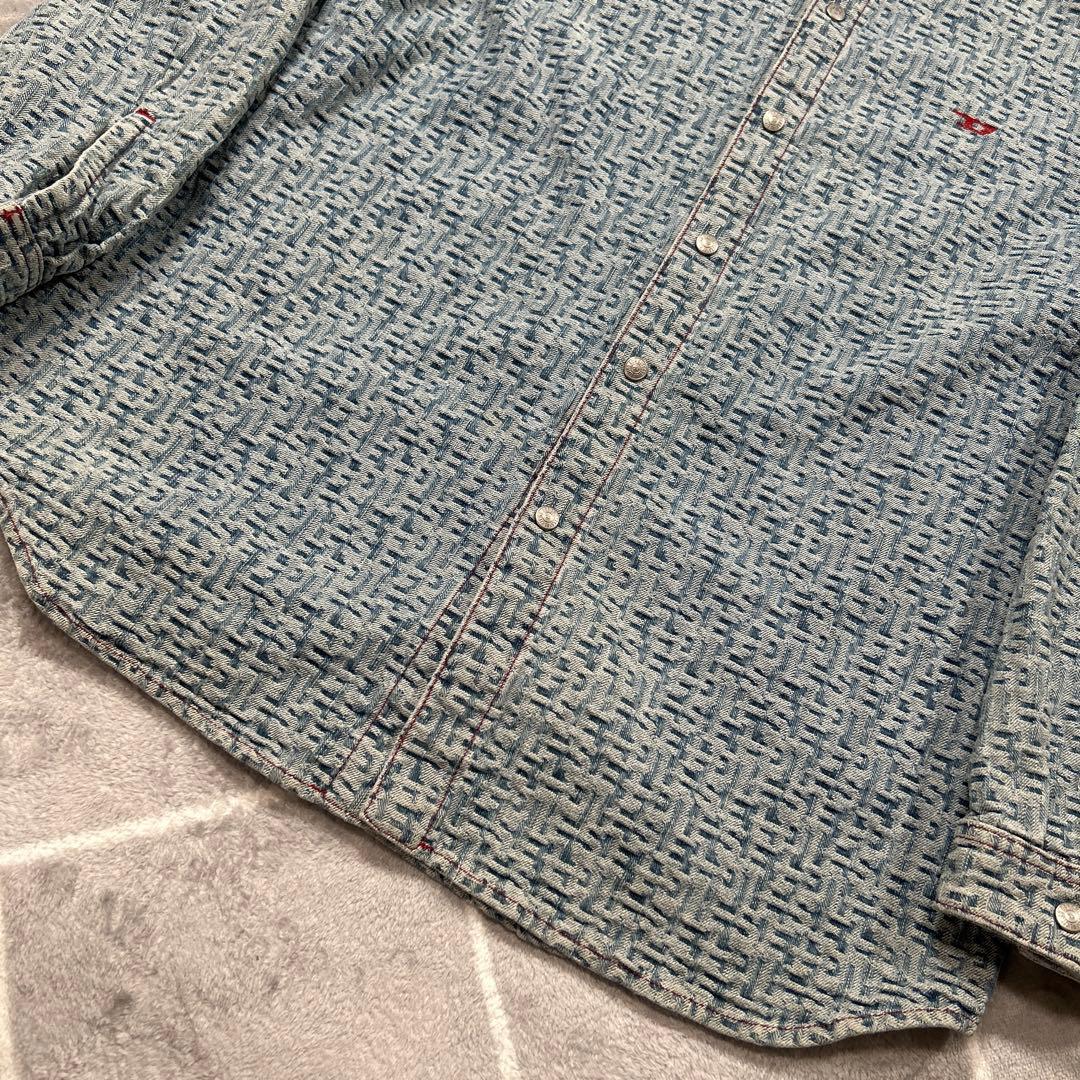 【☆極美品XXL☆】DIESEL Gジャン デニムジャケット XXL相当 総柄