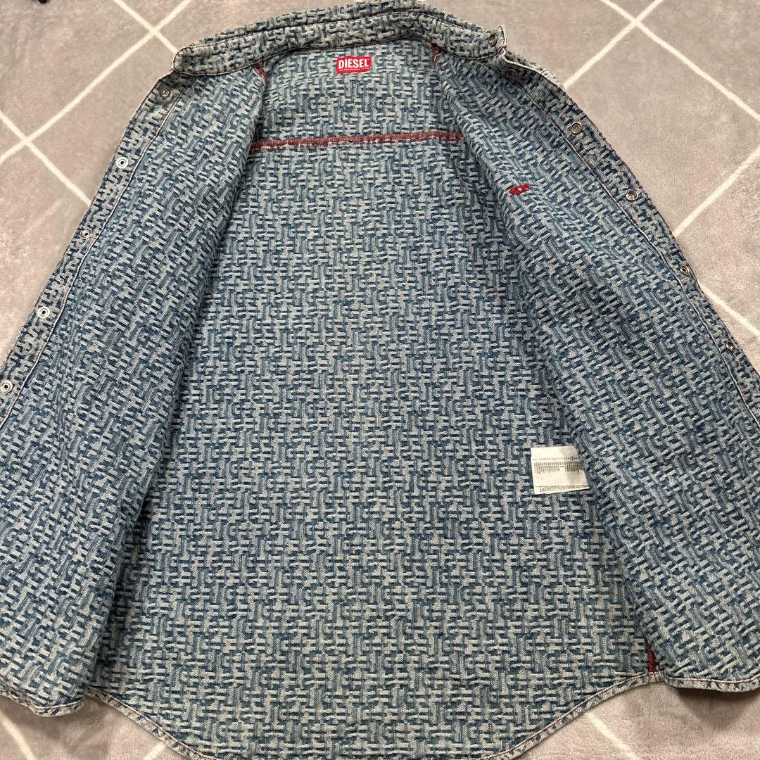 【☆極美品XXL☆】DIESEL Gジャン デニムジャケット XXL相当 総柄