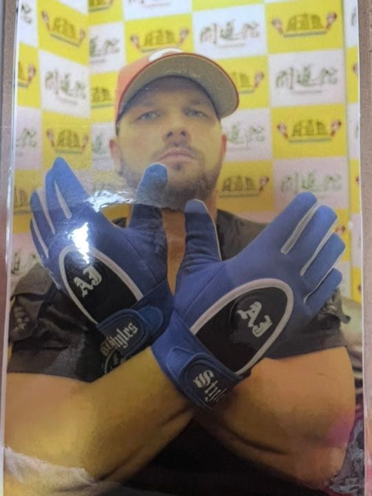 新日本プロレス WWE AJスタイルズ直筆サイン手袋