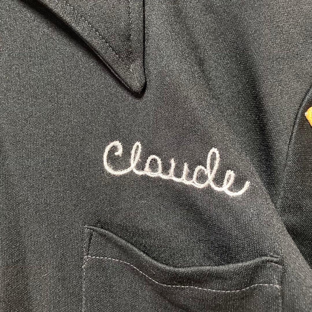 60s70s  mr.morts USA製 刺繍 ハーフジップ ボウリングシャツ