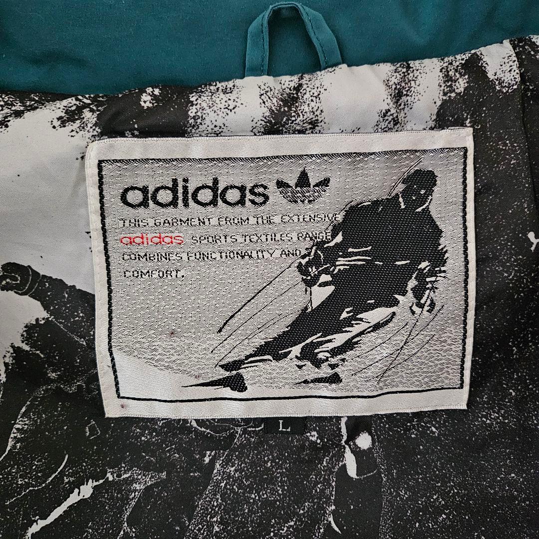 【超希少】アディダス スキーウェア ジャケット ヴィンテージ グリーン L