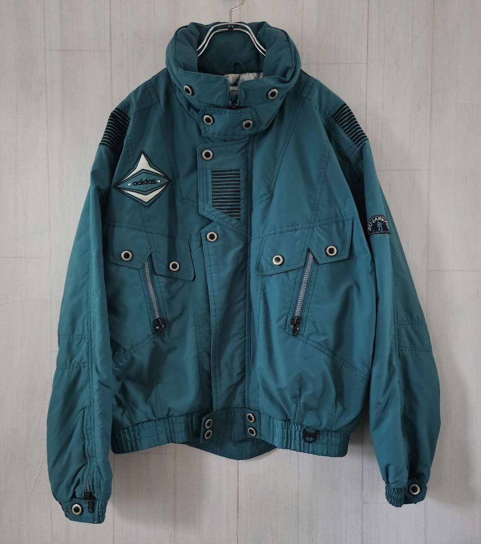 【超希少】アディダス スキーウェア ジャケット ヴィンテージ グリーン L