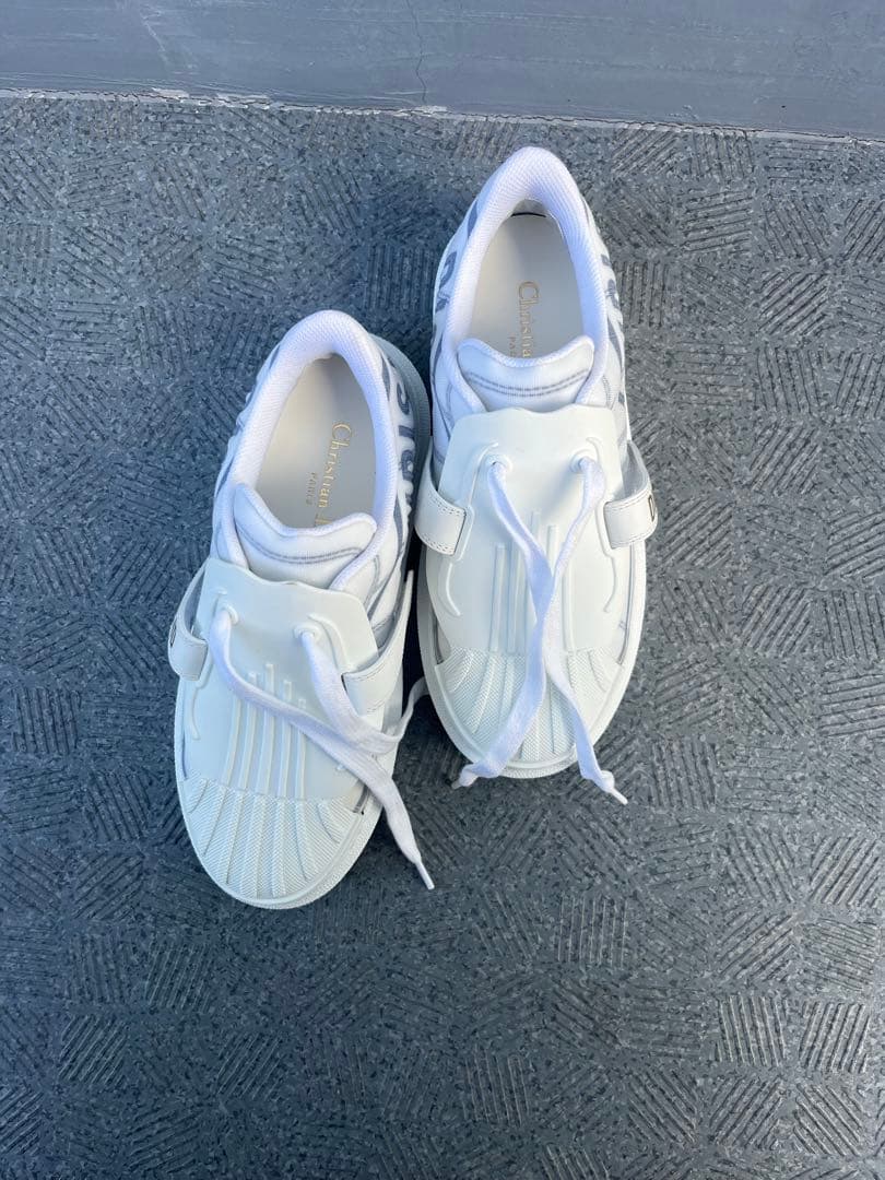 極美品 DIOR-ID スニーカー ディオール 36.5 ホワイト