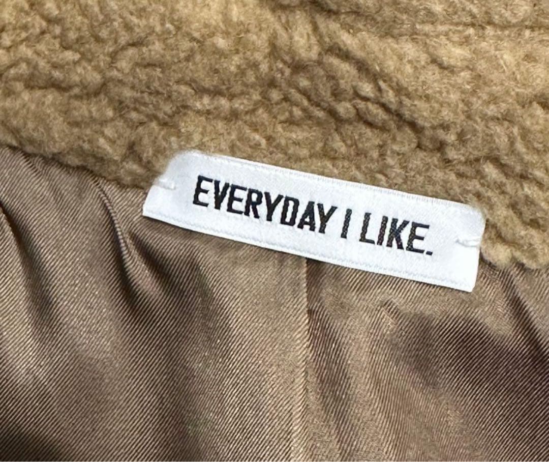 EVERYDAY I LIKE ボアロングコート ベージュ