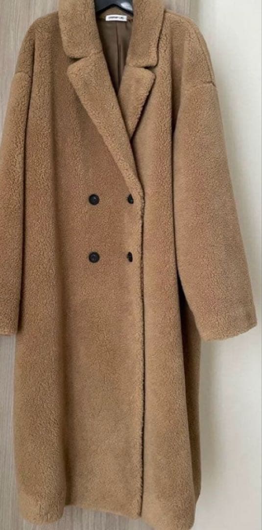 EVERYDAY I LIKE ボアロングコート ベージュ