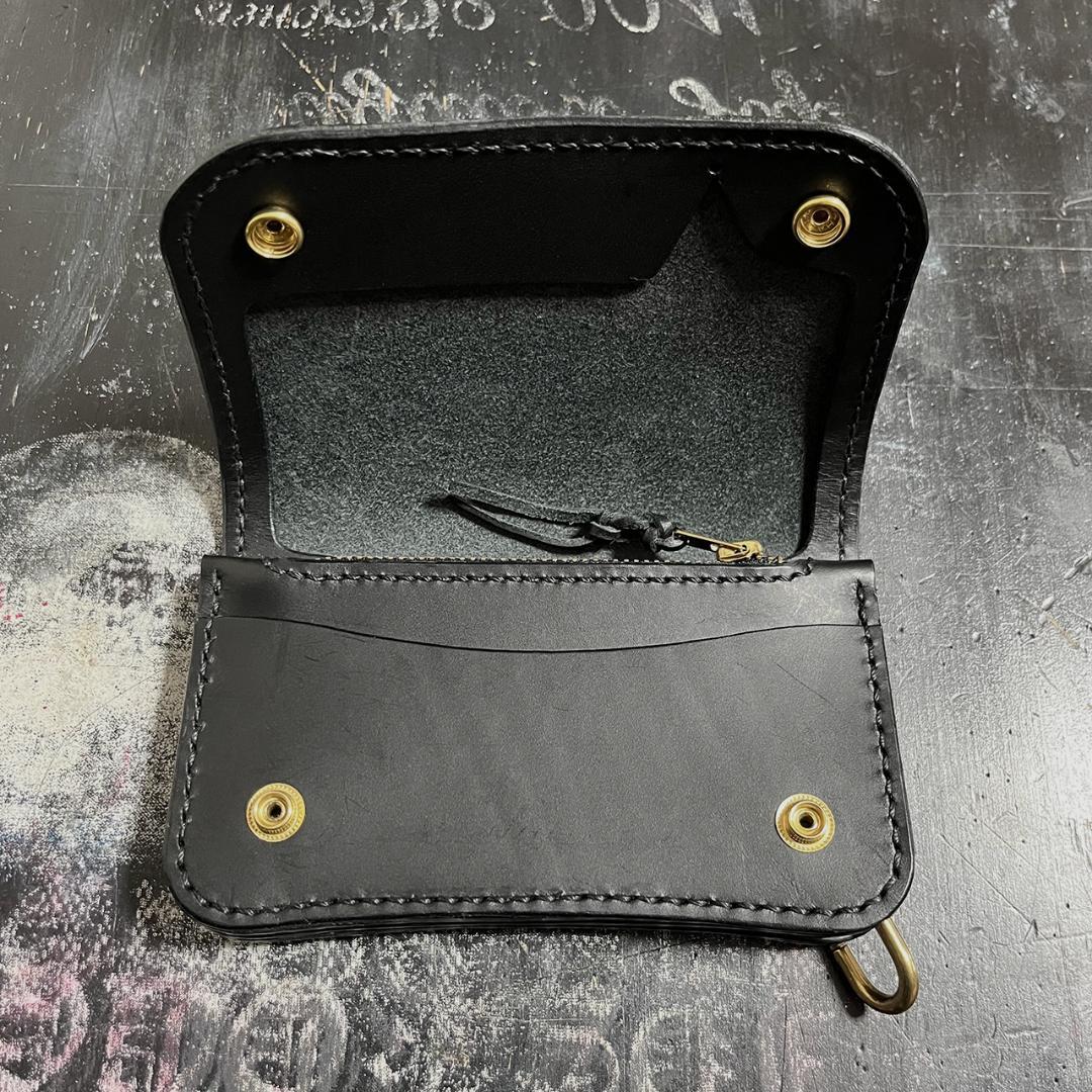 トラッカーウォレット イタリアレザー 3層 長財布 折り財布 #338ミドル