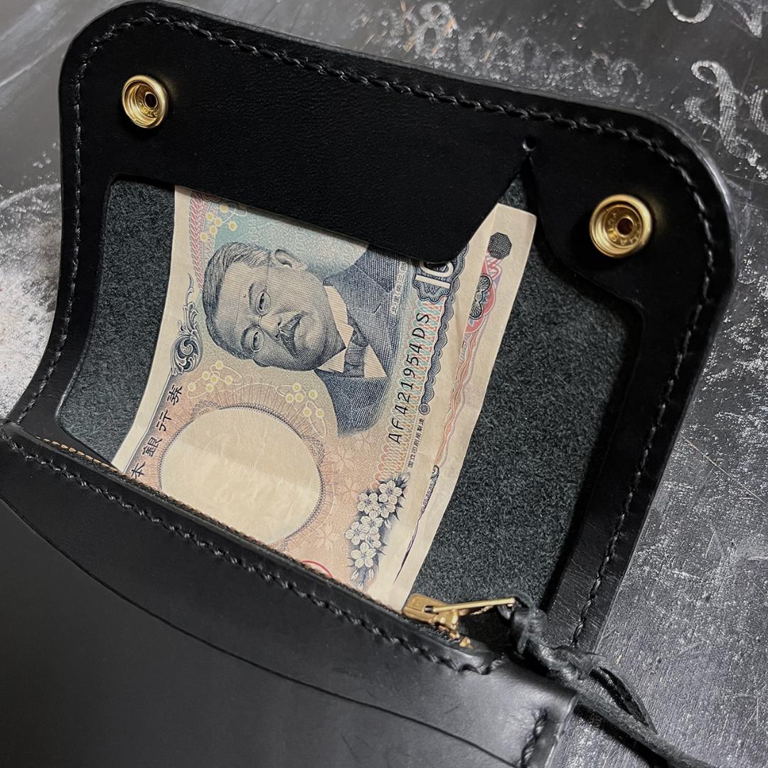 トラッカーウォレット イタリアレザー 3層 長財布 折り財布 #338ミドル