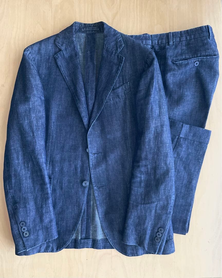 LARDINI ラルディーニ コットンリネン デニムスーツ