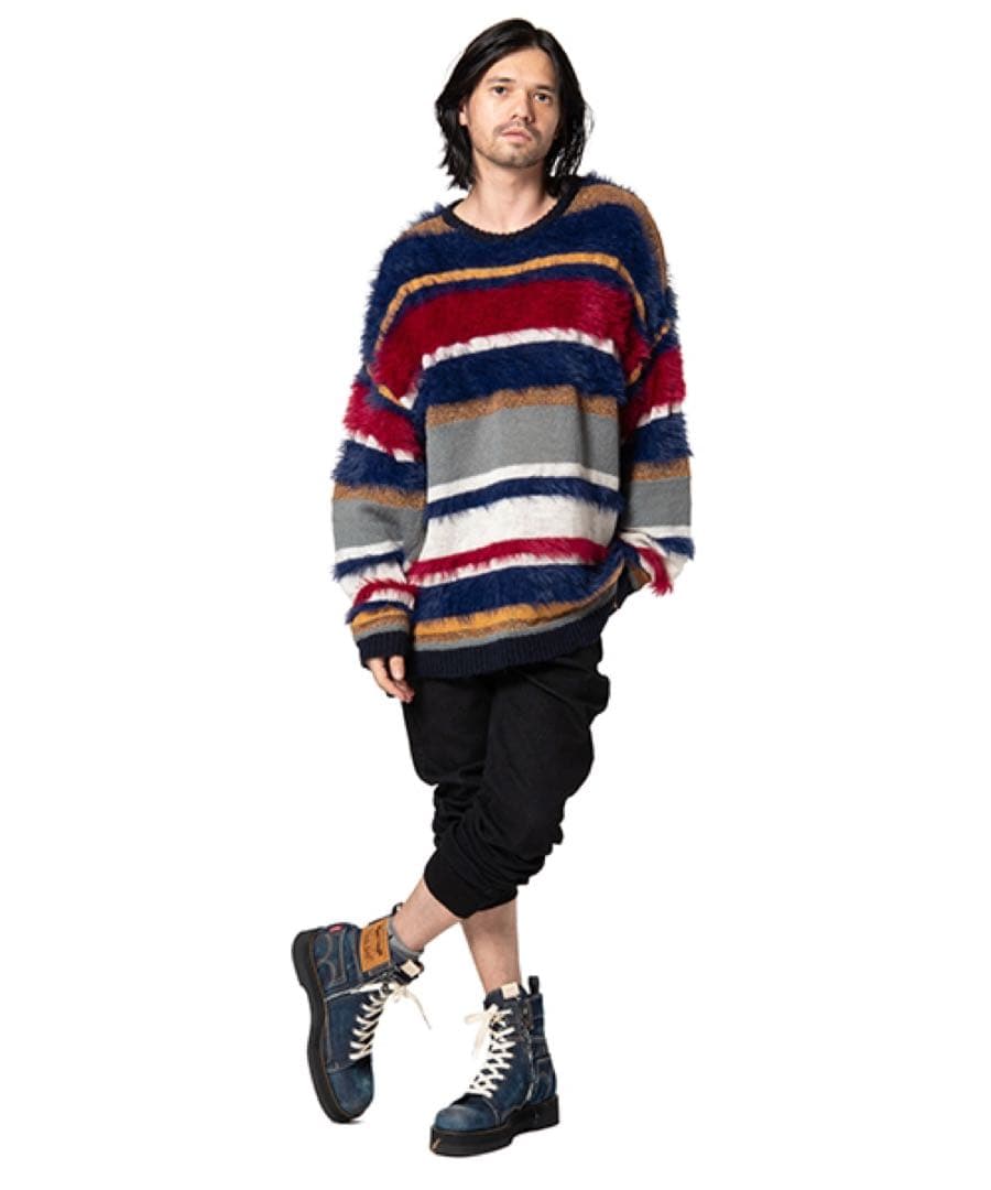 新品／26.5㎝、27㎝／グラム glamb／ヴィンテージ加工 デニムブーツ