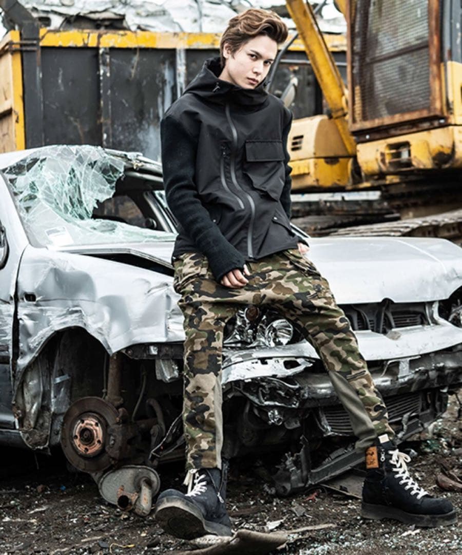 新品／26.5㎝、27㎝／グラム glamb／ヴィンテージ加工 デニムブーツ