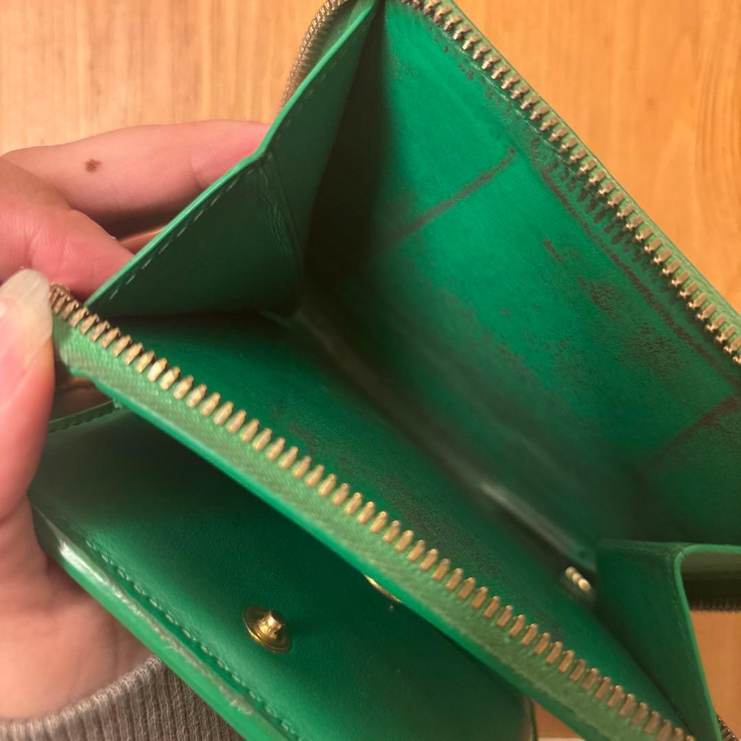 BOTTEGA VENETA 緑色 二つ折り財布