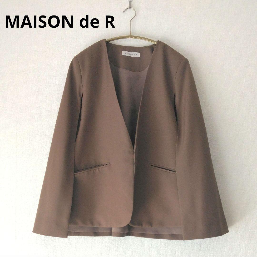MAISON de R メゾンドアール マントスリーブ ノーカラー ジャケット