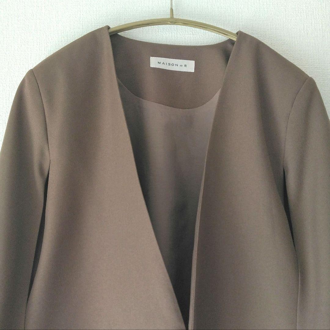 MAISON de R メゾンドアール マントスリーブ ノーカラー ジャケット