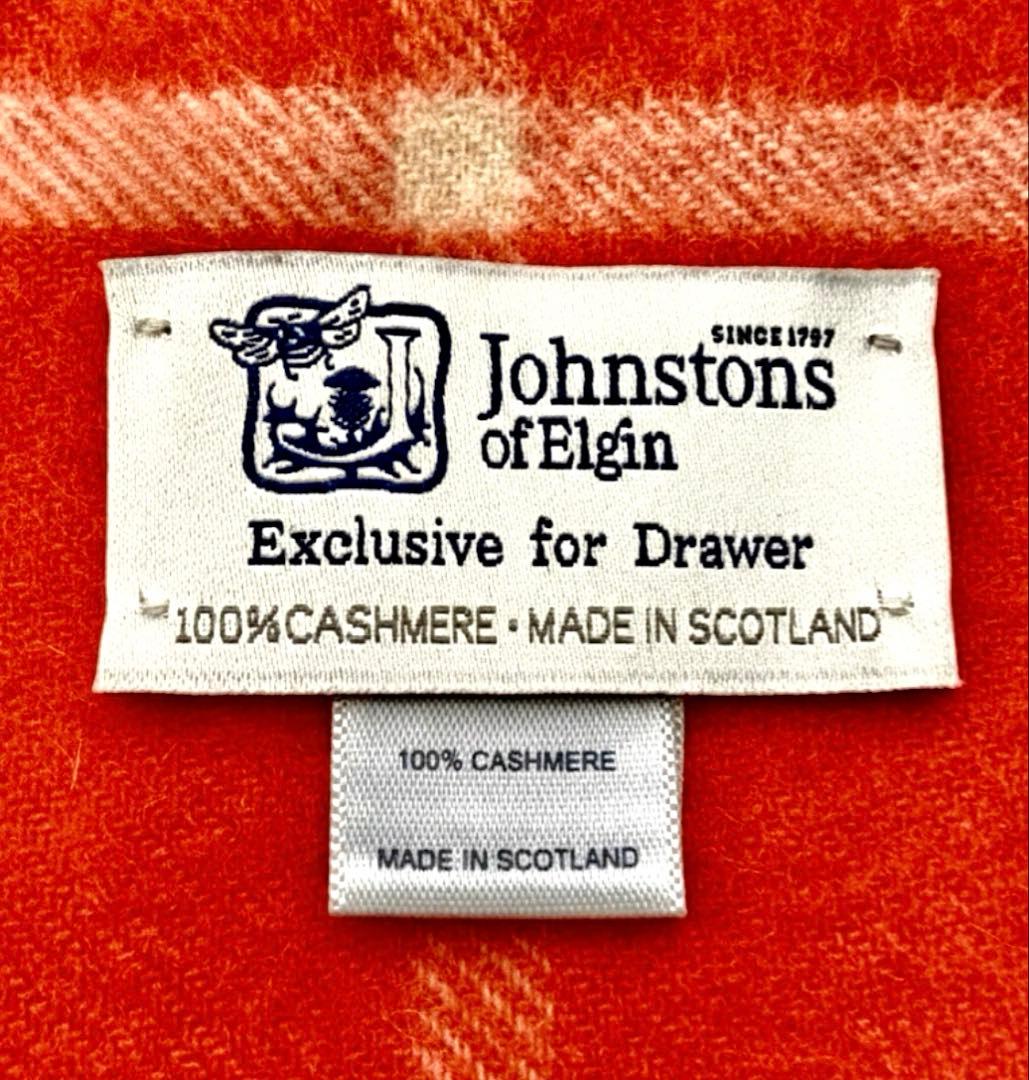 【希少】ジョンストンズ　ドゥロワー別注　カシミア100% 大判ストール