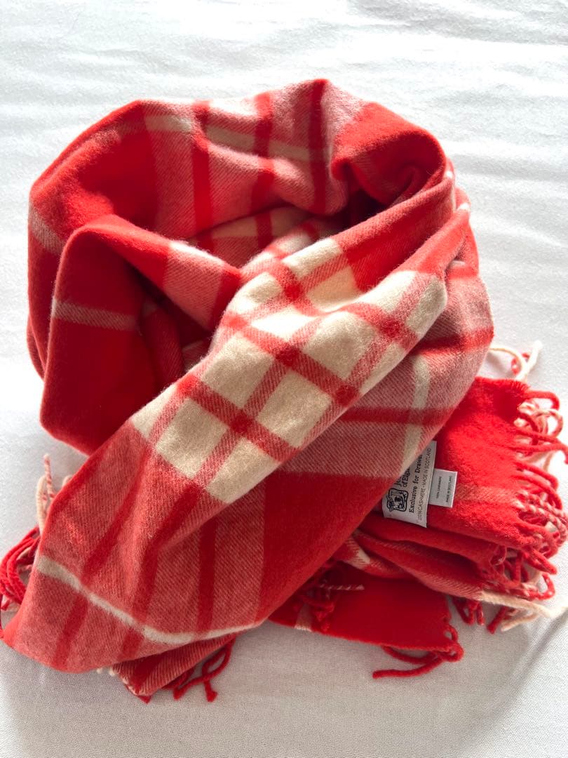 【希少】ジョンストンズ　ドゥロワー別注　カシミア100% 大判ストール