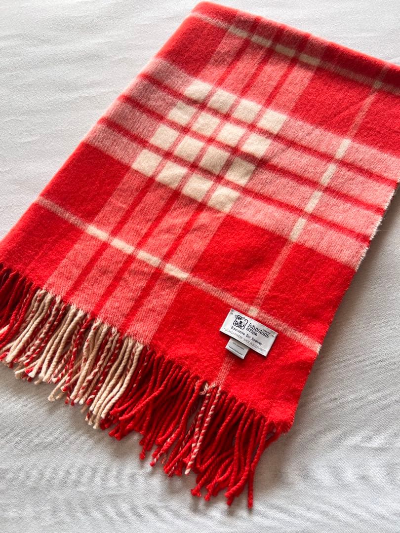 【希少】ジョンストンズ　ドゥロワー別注　カシミア100% 大判ストール
