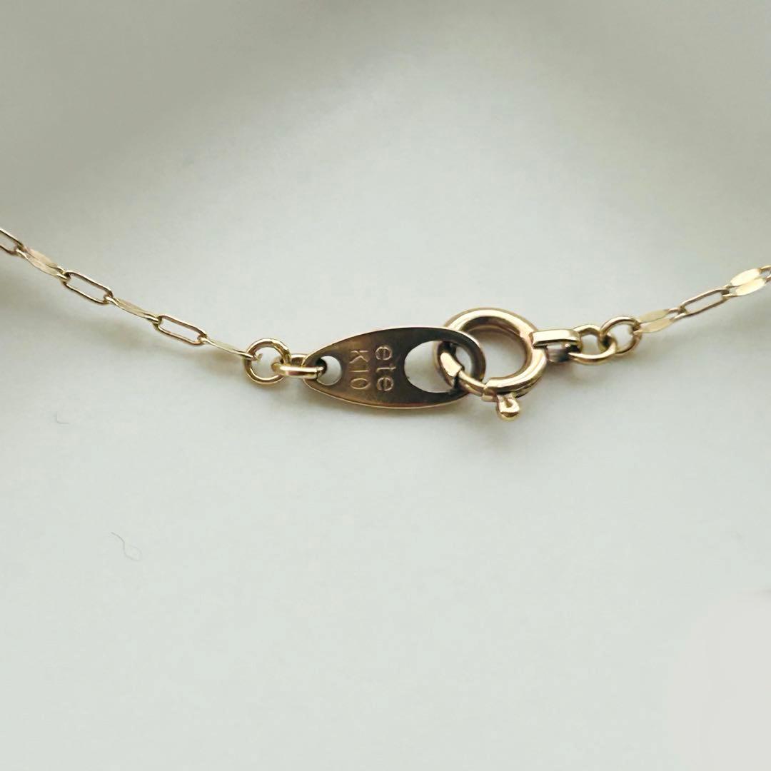 【ete】K10YG ロングチェーンネックレス（70cm）