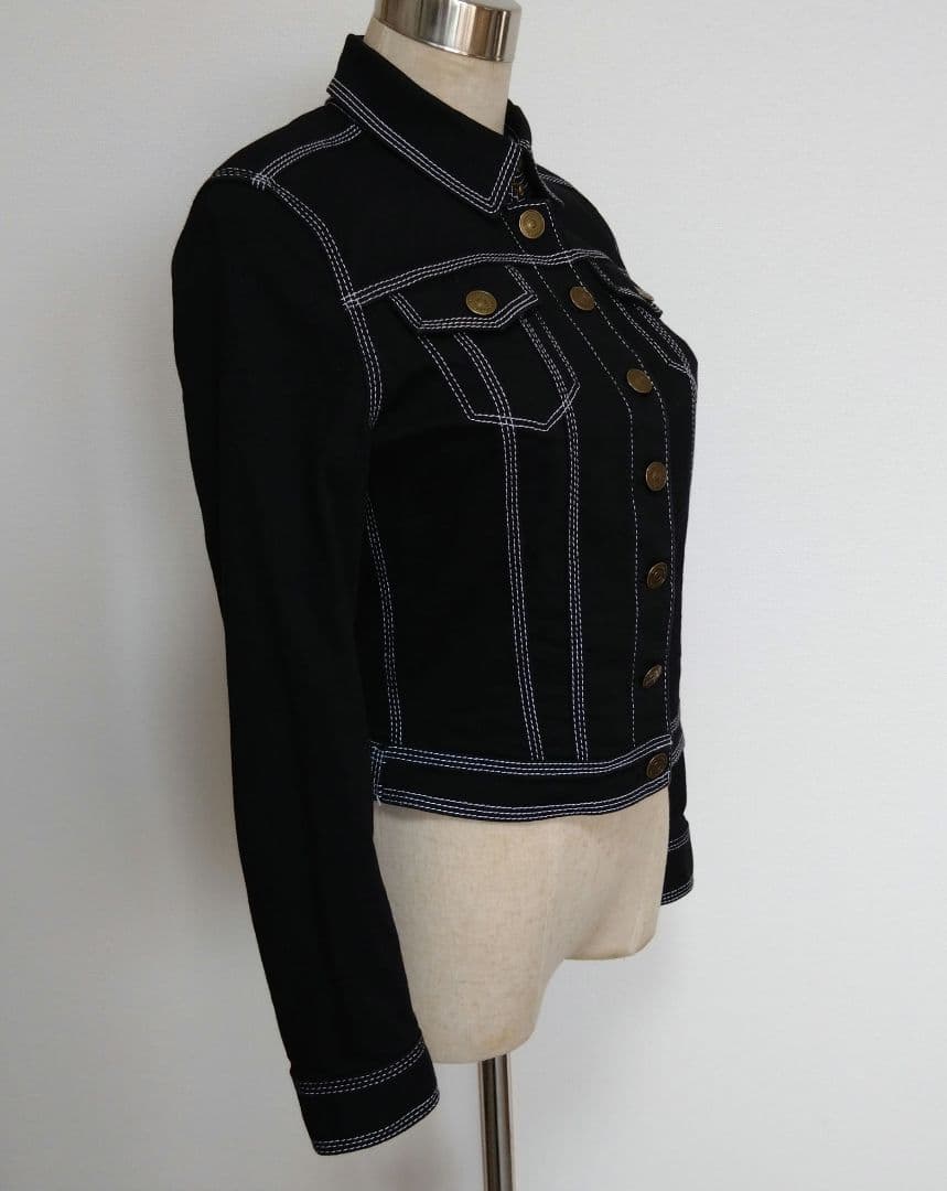 バーバリー BURBERRY BRIT 黒デニムジャケット サイズS