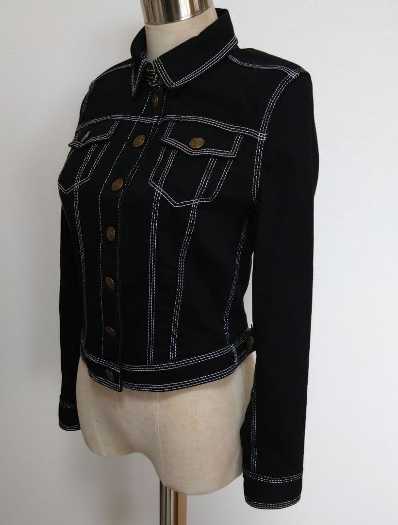 バーバリー BURBERRY BRIT 黒デニムジャケット サイズS