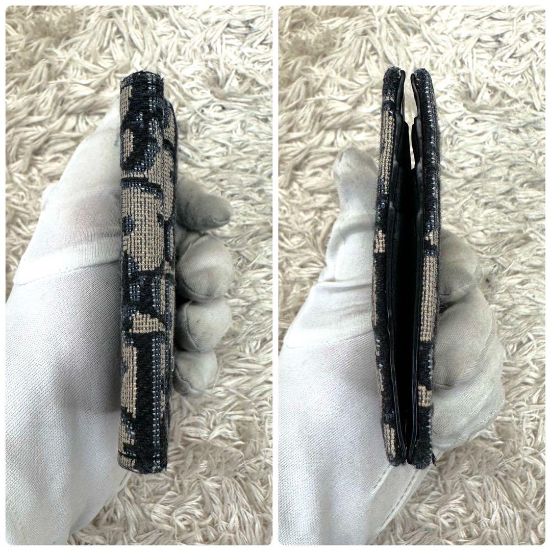 【未使用級】ディオール マネークリップ トロッター オブリーク ジャガード