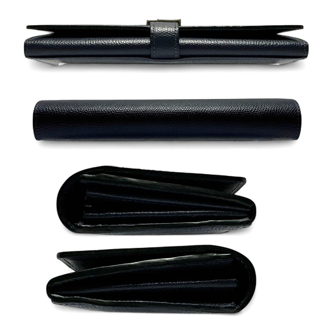 新品✨️Epoi エポイ レザー 長財布 ウォレット 二つ折りフラップ 濃紺