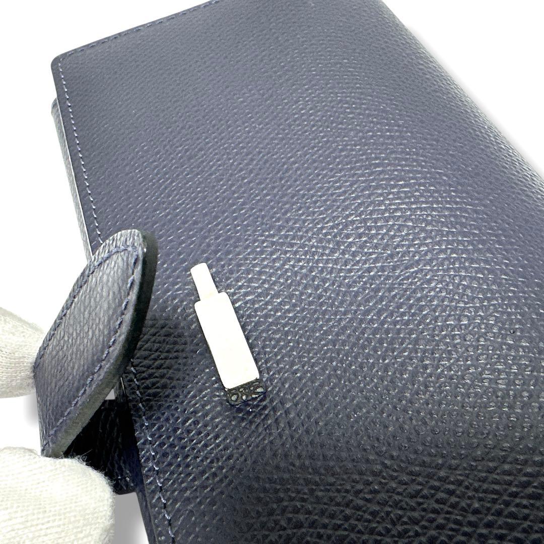 新品✨️Epoi エポイ レザー 長財布 ウォレット 二つ折りフラップ 濃紺