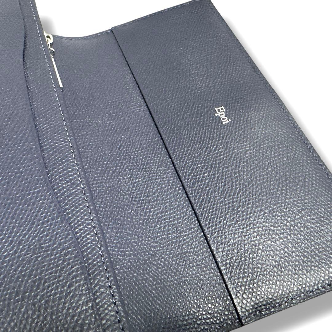 新品✨️Epoi エポイ レザー 長財布 ウォレット 二つ折りフラップ 濃紺