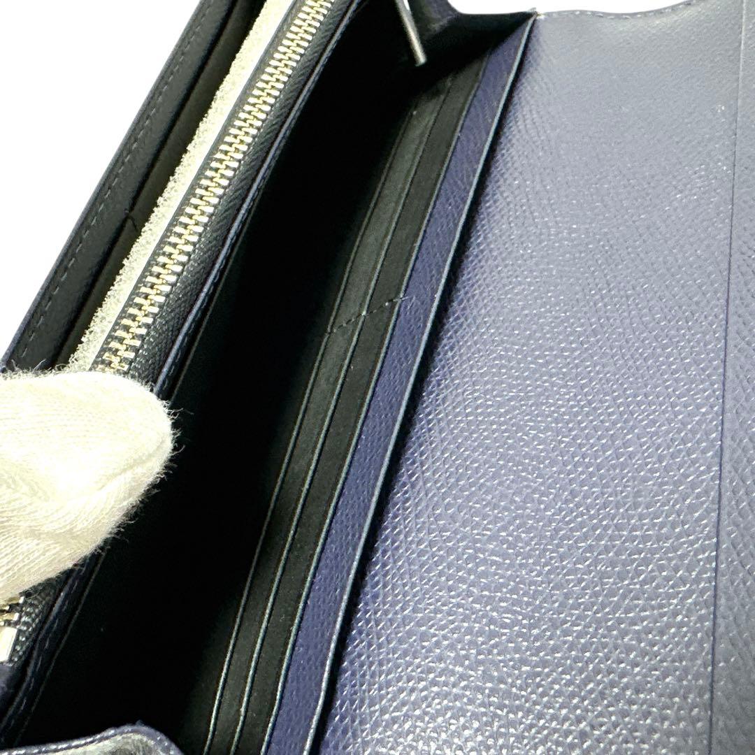 新品✨️Epoi エポイ レザー 長財布 ウォレット 二つ折りフラップ 濃紺