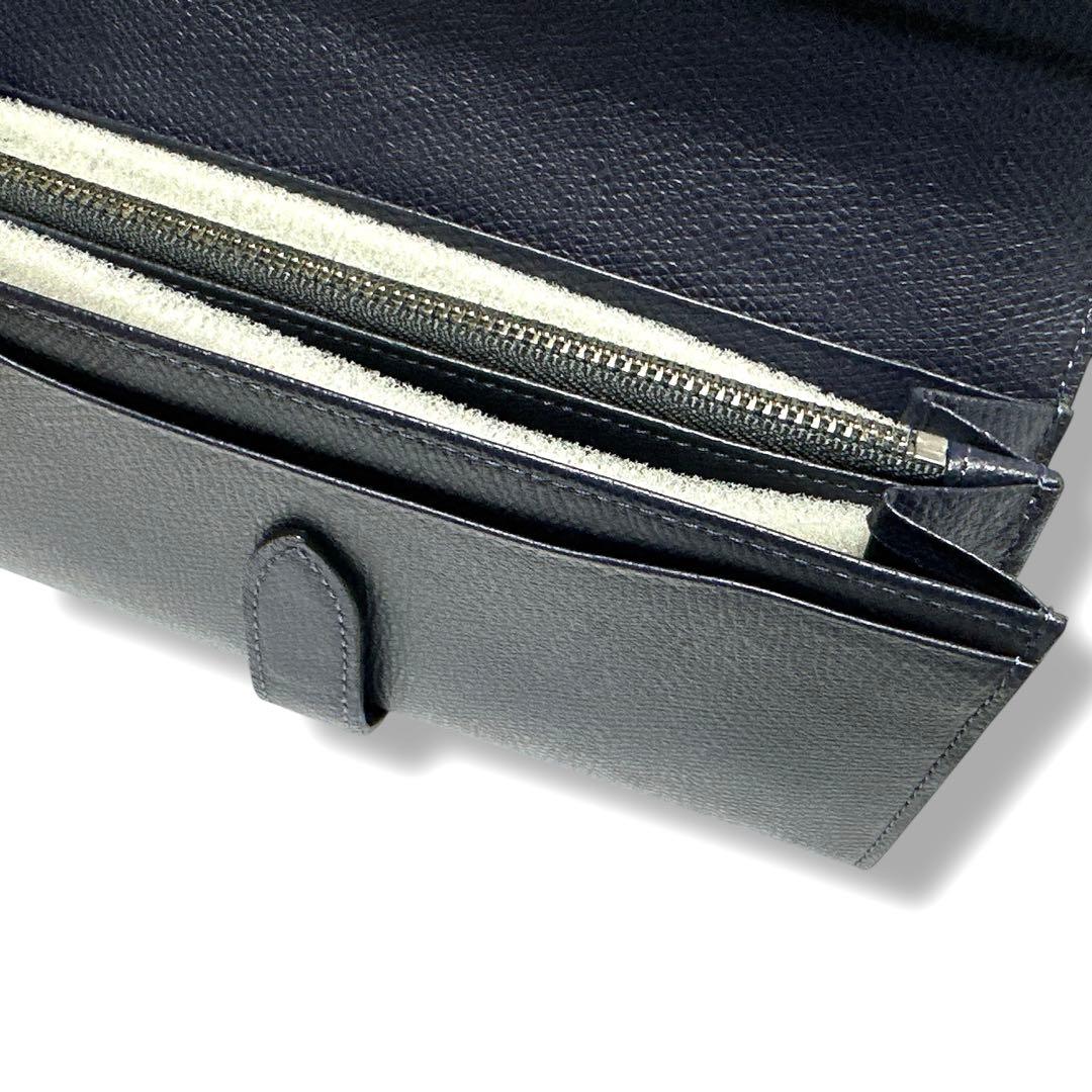 新品✨️Epoi エポイ レザー 長財布 ウォレット 二つ折りフラップ 濃紺