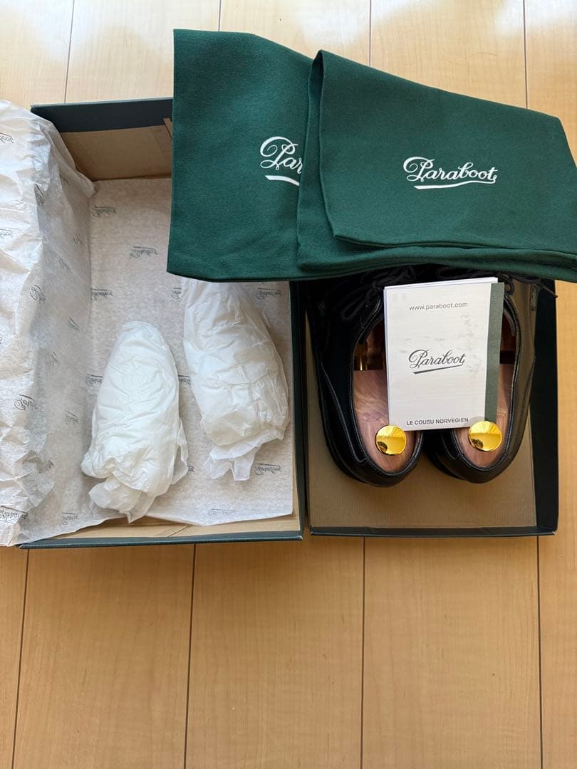 パラブーツ シャンボード CHAMBORD Uチップ 黒　7.5/26.0cm