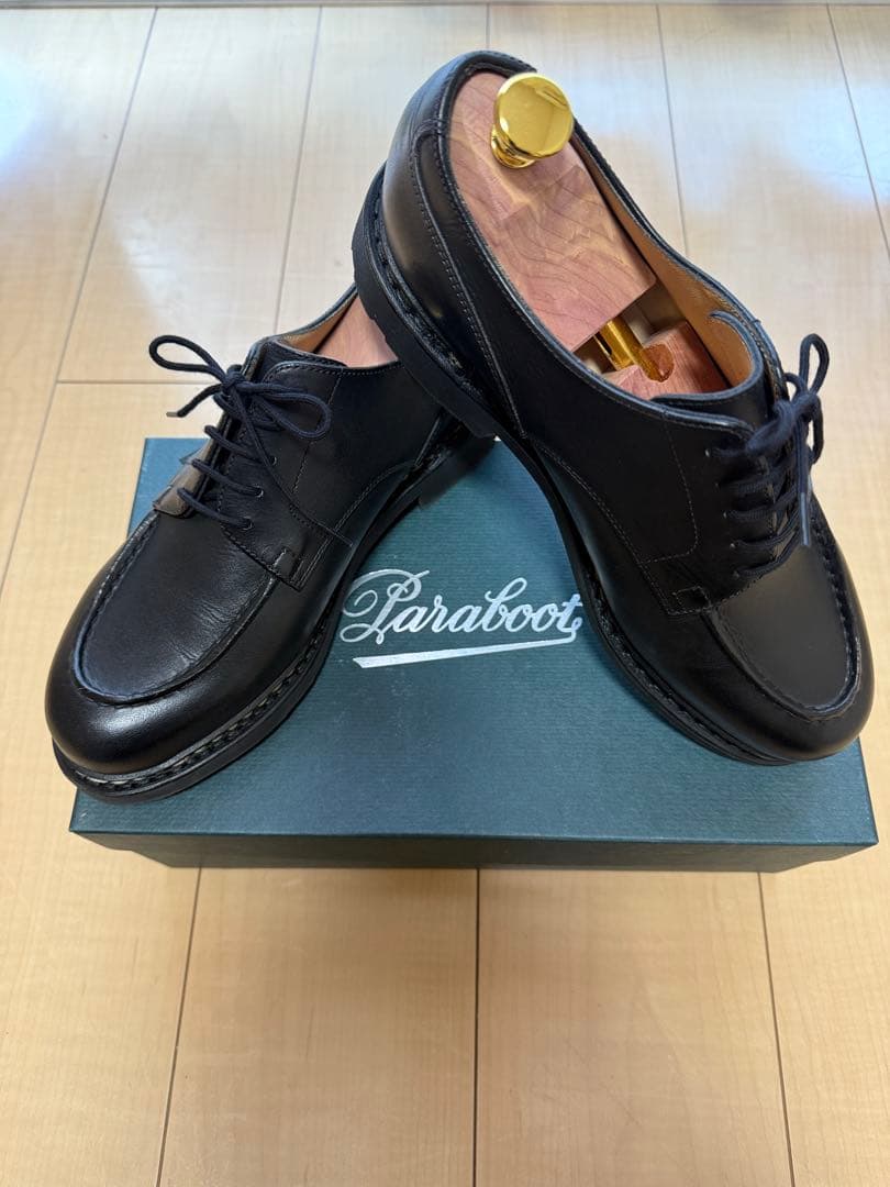 パラブーツ シャンボード CHAMBORD Uチップ 黒　7.5/26.0cm