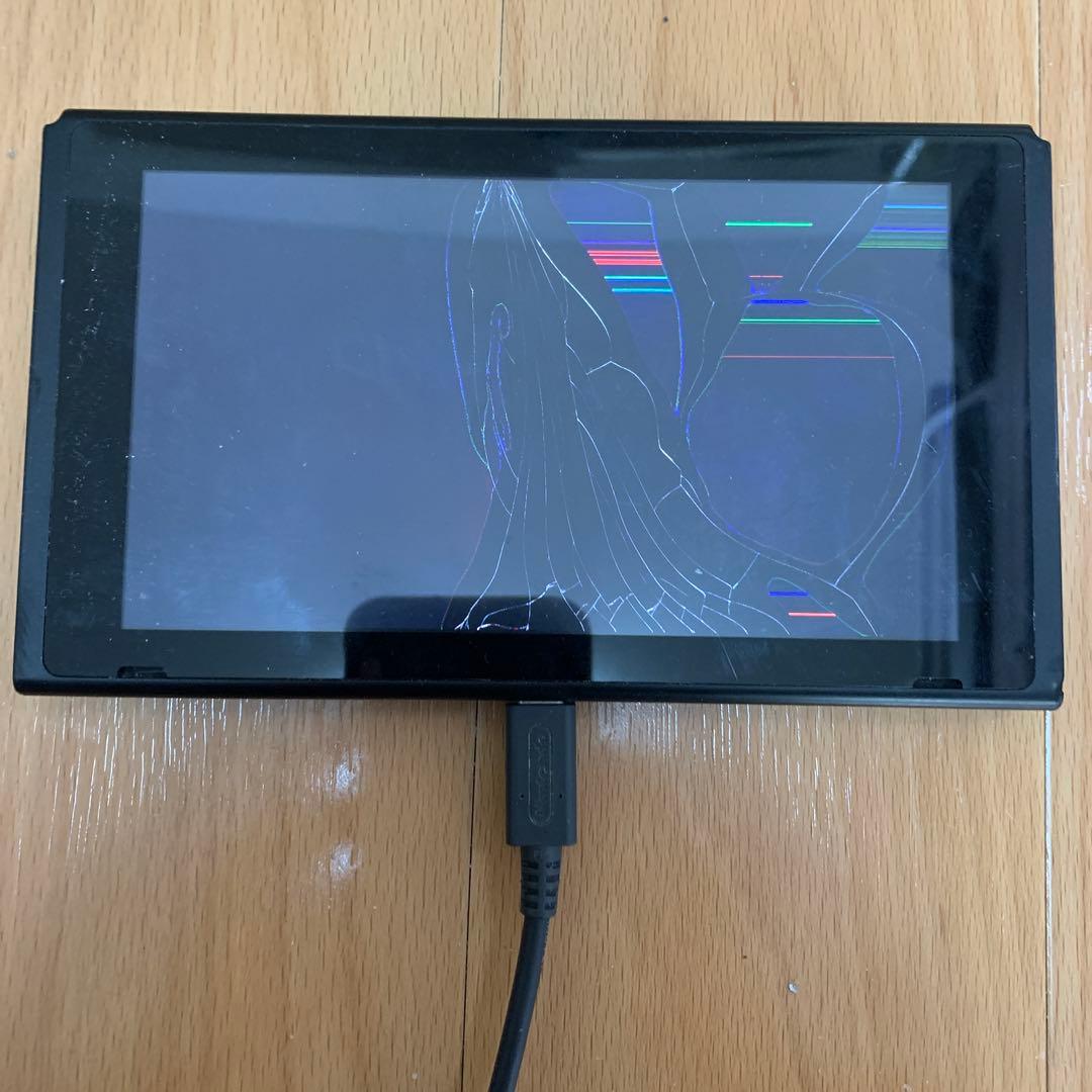ジャンクNintendo Switch 本体 画面ひび割れ