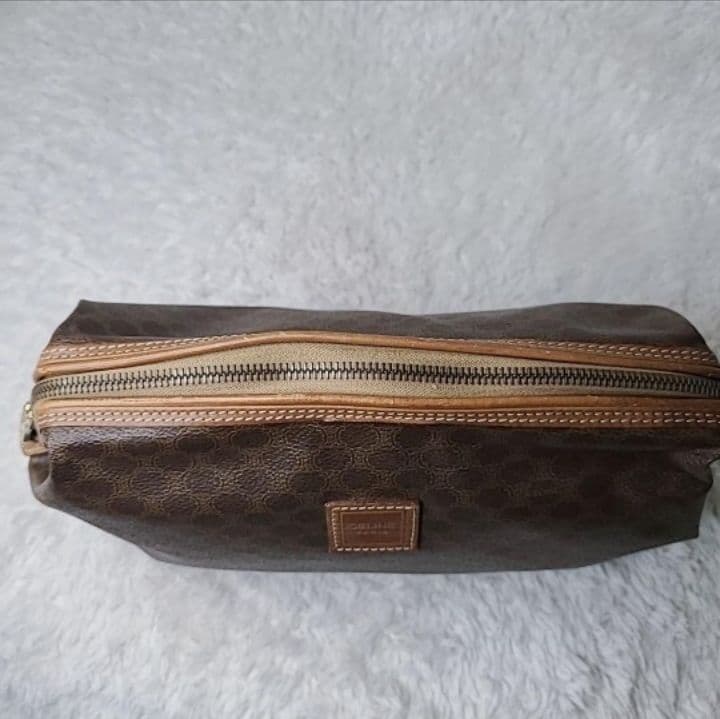 美品✨️CELINEヴィンテージ マカダム柄ポーチPVCレザー セカンドバッグ